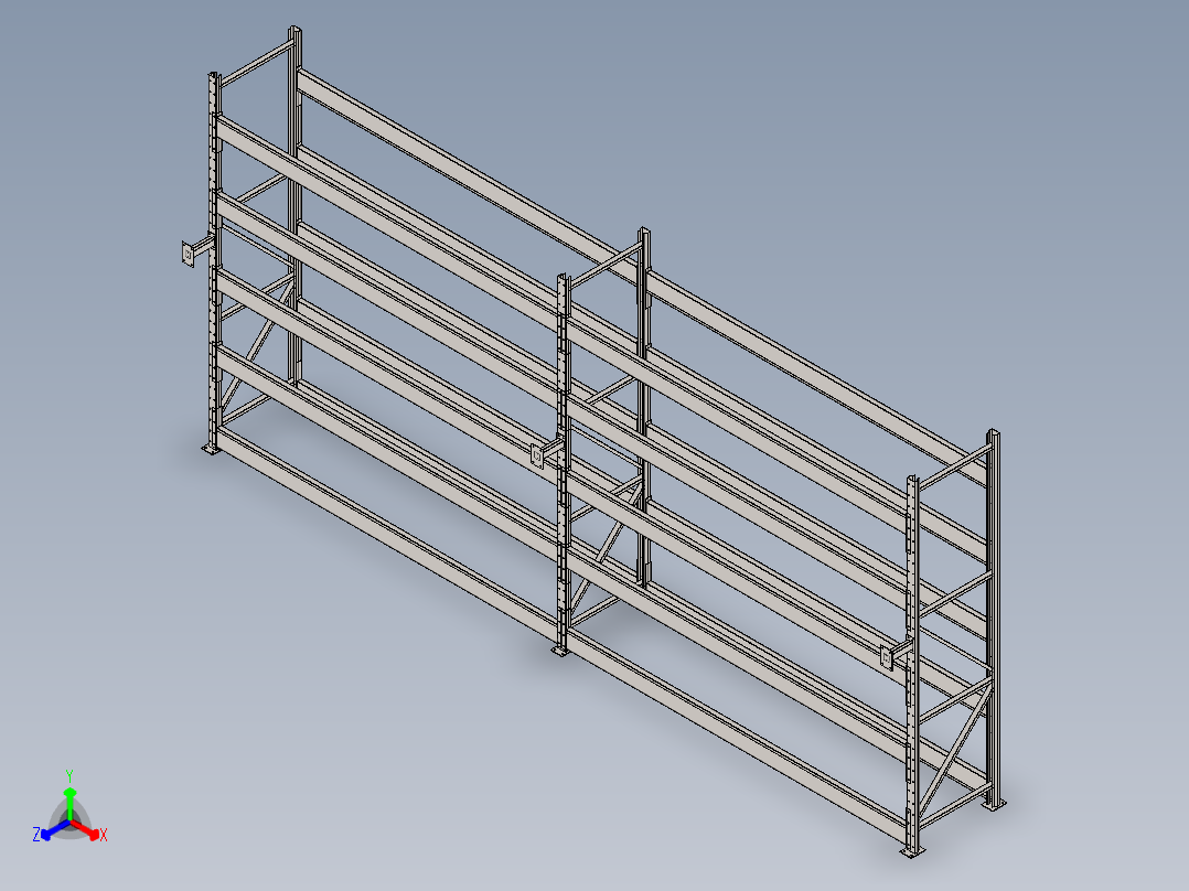 货架、储物架正等轴测图