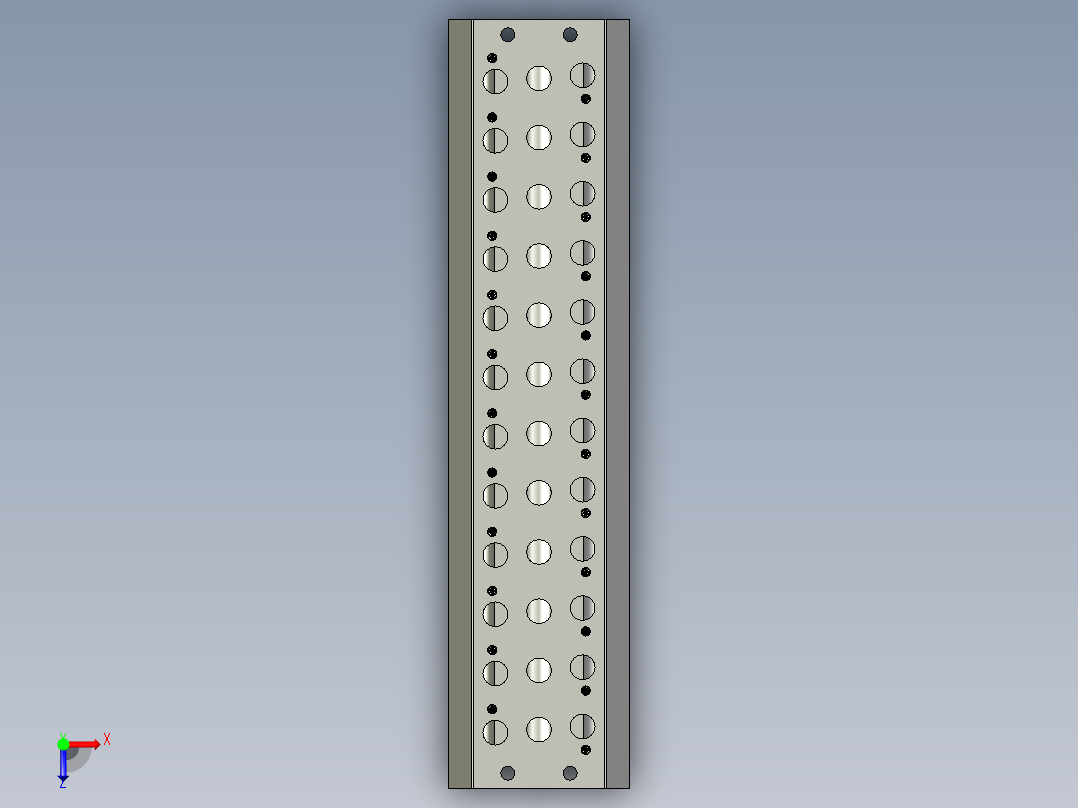 电磁阀汇流板100M-12F俯视图