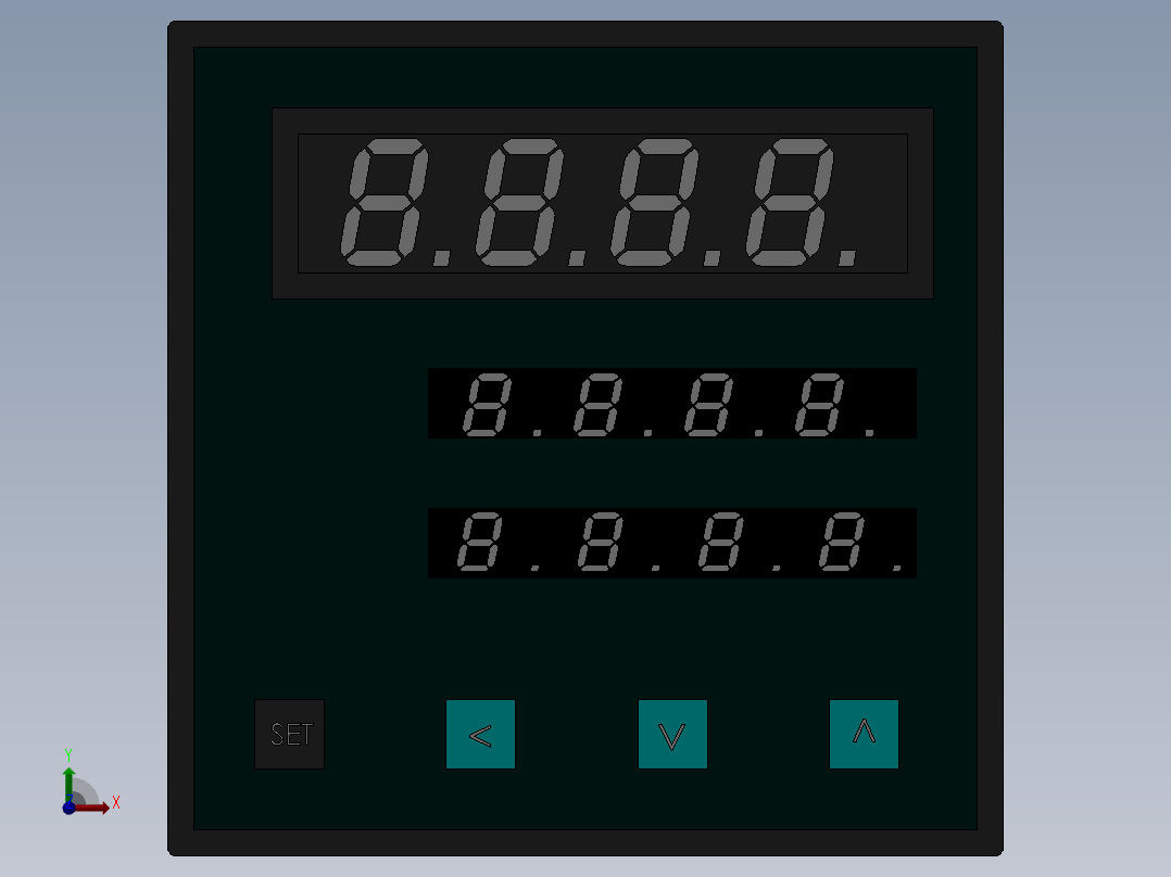 TE-T智能温控表(T96)TE-T96前视图