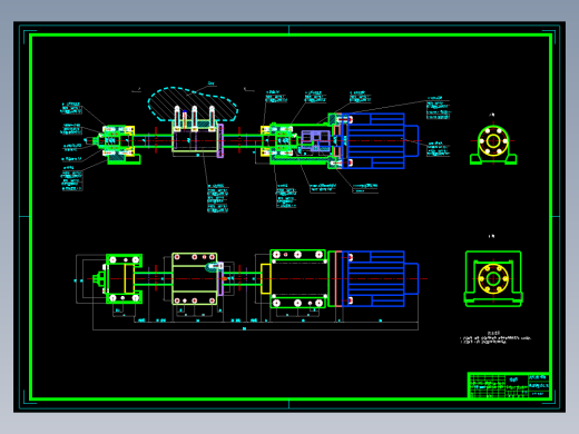 X轴进给机构图A0~1：1.5
