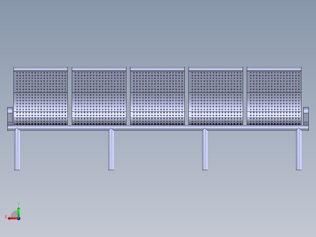 公共汽车站台后视图