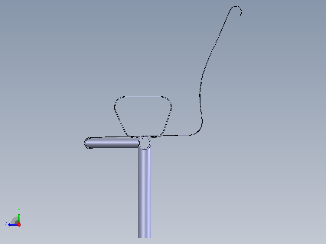 公共汽车站台右视图