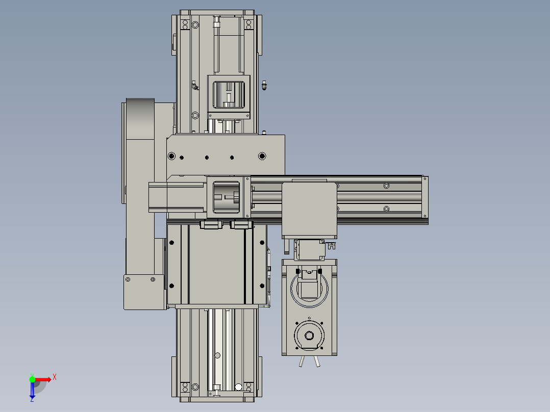 龙门组合前俯视图