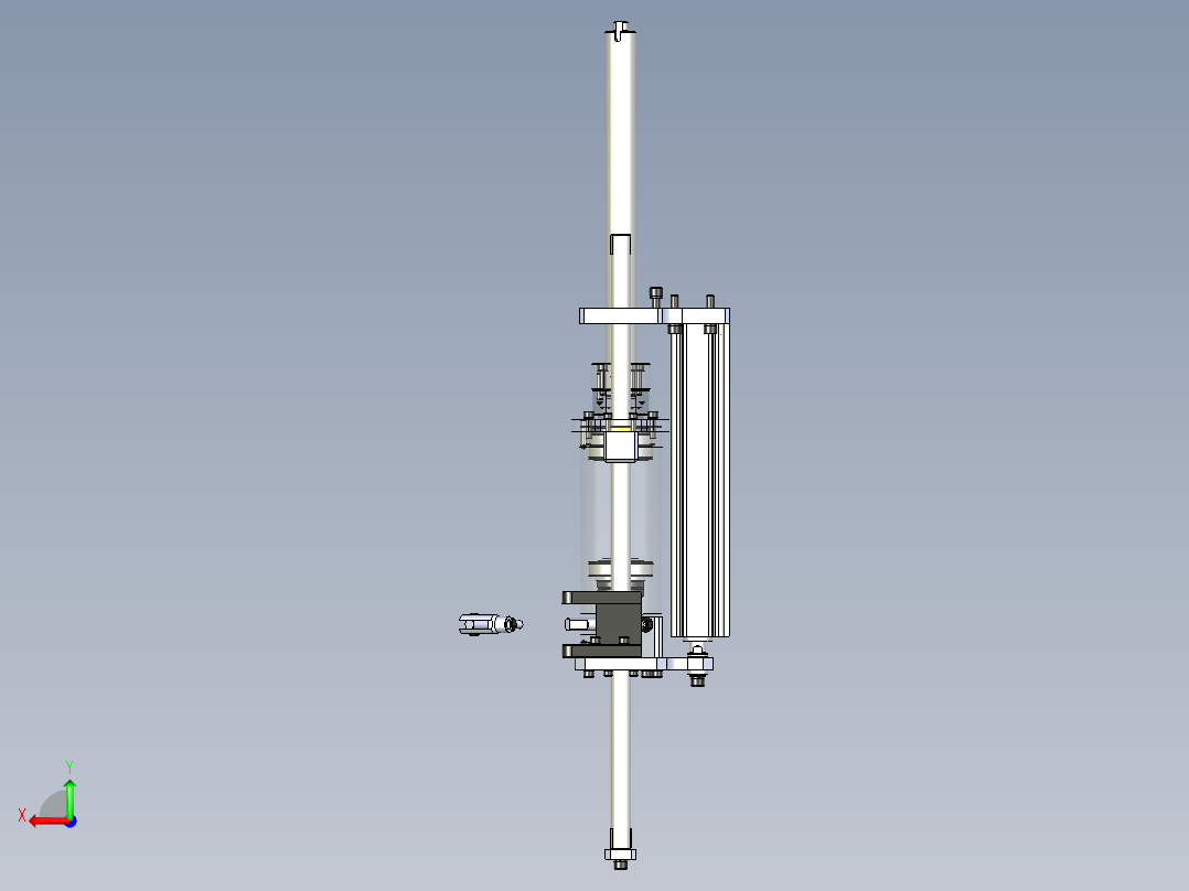 顶升加旋转机构后视图