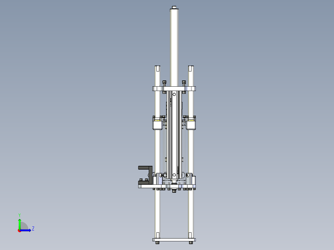顶升加旋转机构左视图