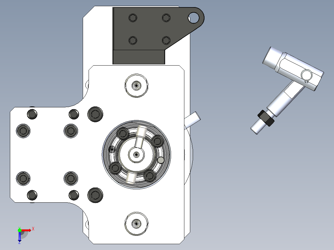 顶升加旋转机构俯视图