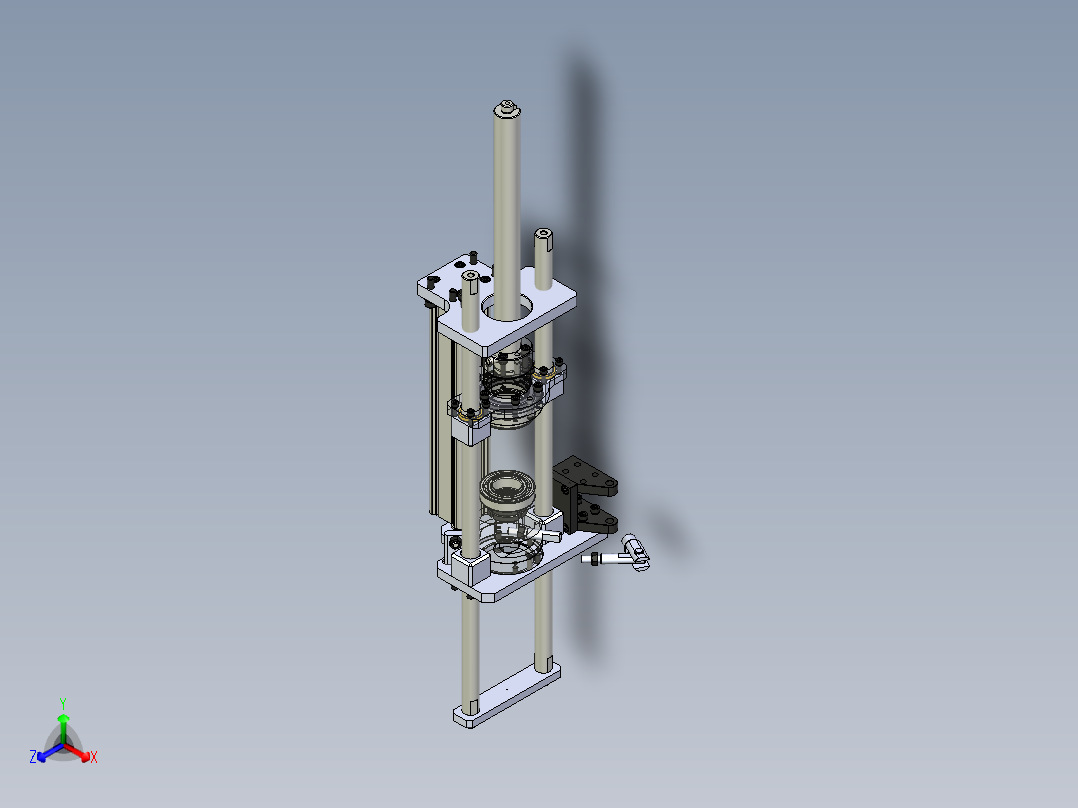顶升加旋转机构正等轴测图