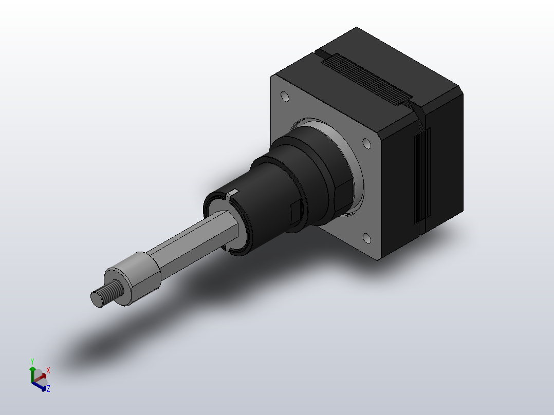 14HY-D固定式直线步进电机[14HY3001-25.4D5.562.4384]主视图