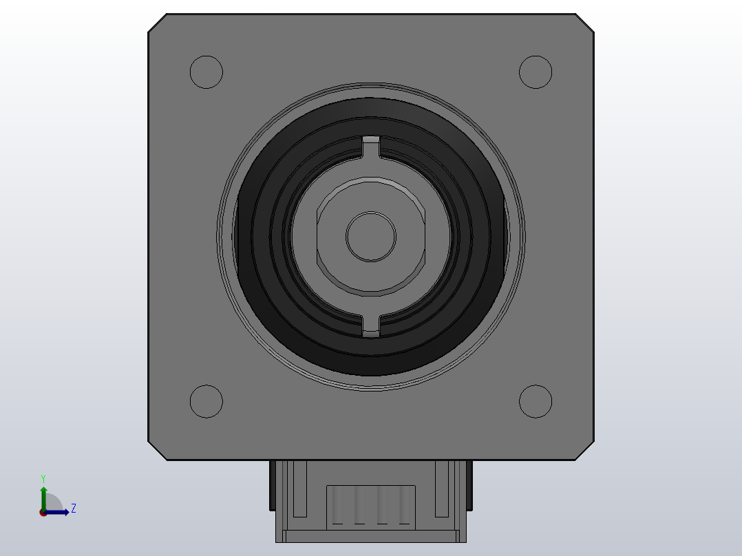 14HY-D固定式直线步进电机[14HY3001-25.4D5.562.4384]前视图