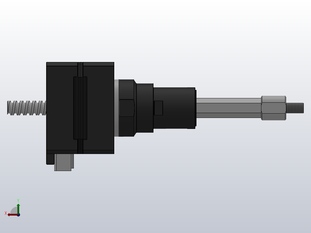 14HY-D固定式直线步进电机[14HY3001-25.4D5.562.4384]左视图