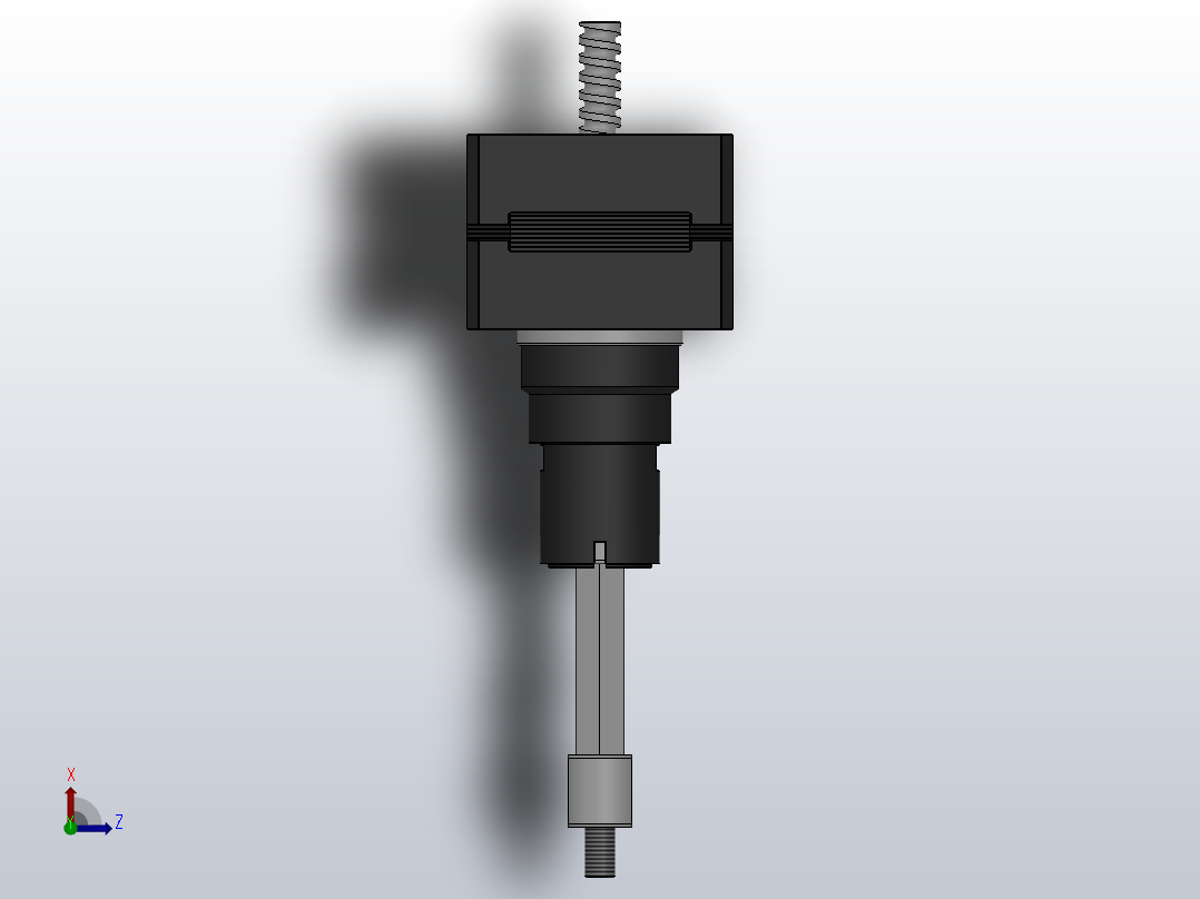 14HY-D固定式直线步进电机[14HY3001-25.4D5.562.4384]俯视图