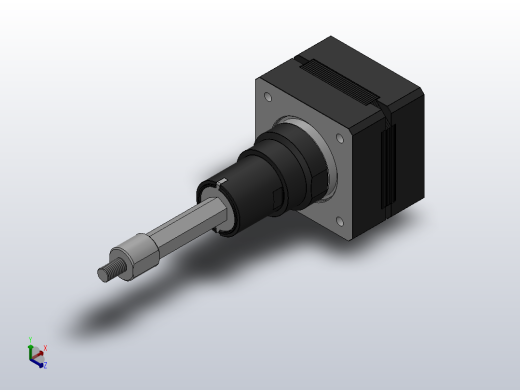 14HY-D固定式直线步进电机[14HY3001-25.4D5.562.4384]正等轴测缩略图
