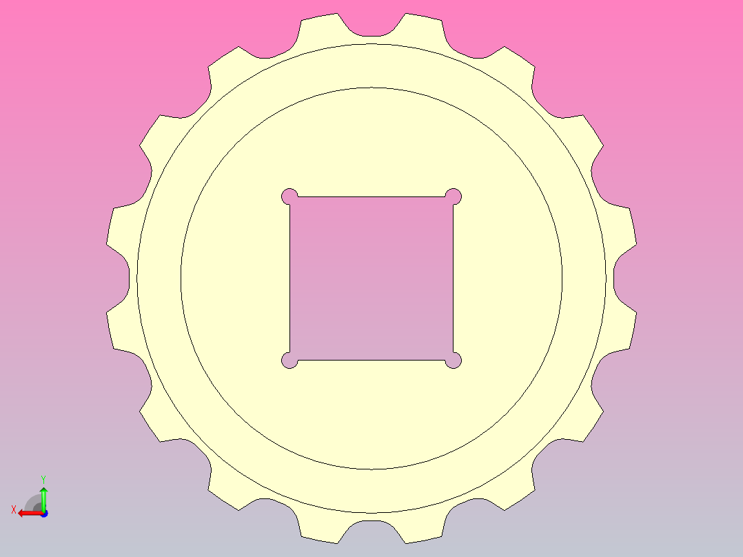 JS YS200-16T-S30-C1 YS200机加工主动轮后视图