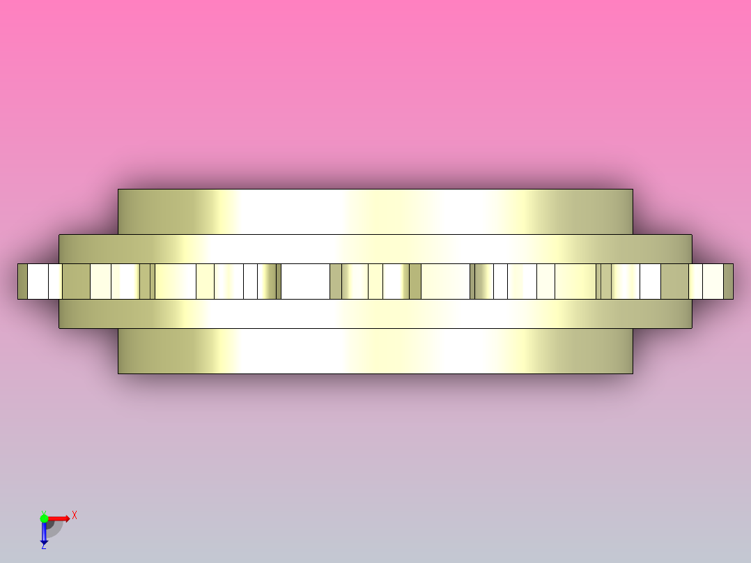 JS YS200-16T-S30-C1 YS200机加工主动轮俯视图