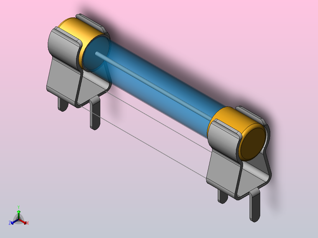 电子器件电容FUSE正等轴测图