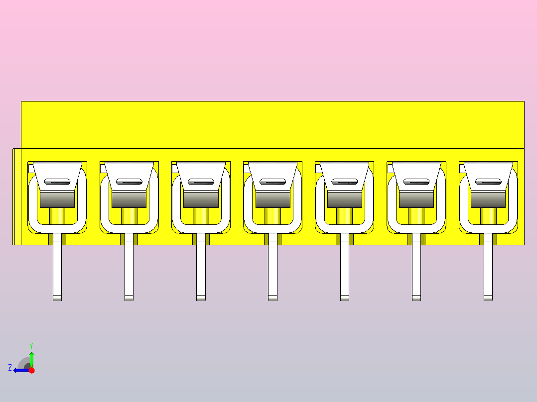 7针DG306 5黄色间距5毫米右视图