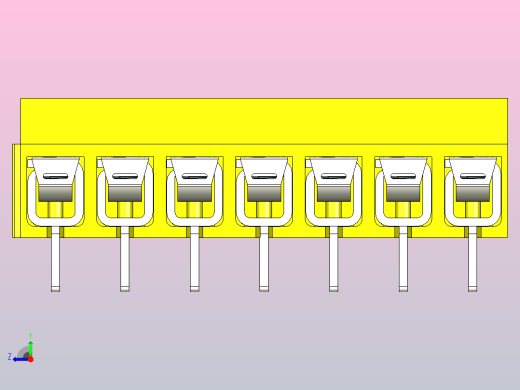 7针DG306 5黄色间距5毫米右视缩略图