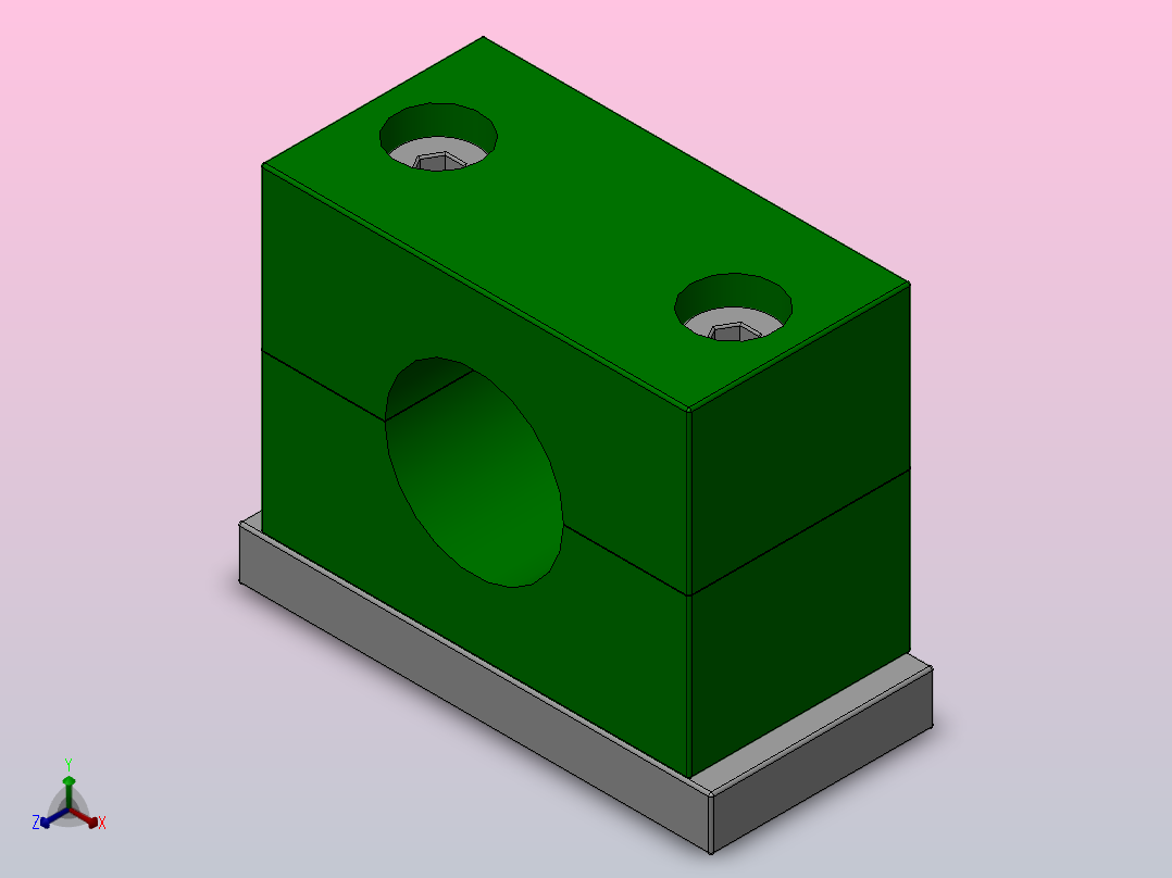 塑料管夹_塑料管夹 A(Ⅱ)20正等轴测图