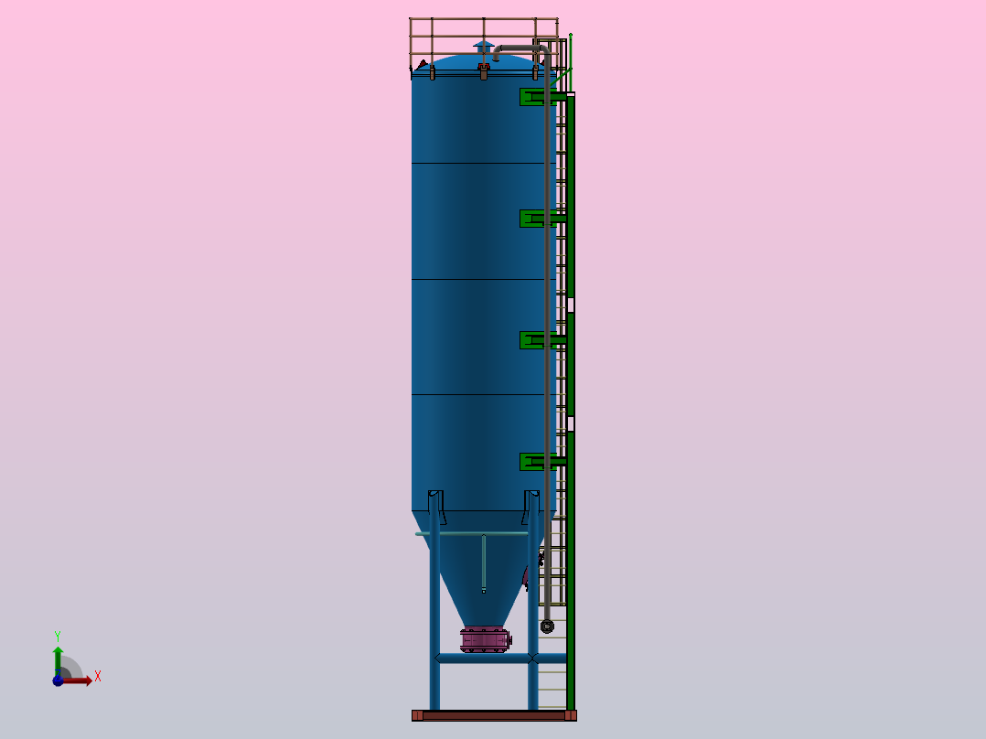 40立方米水泥仓前视图