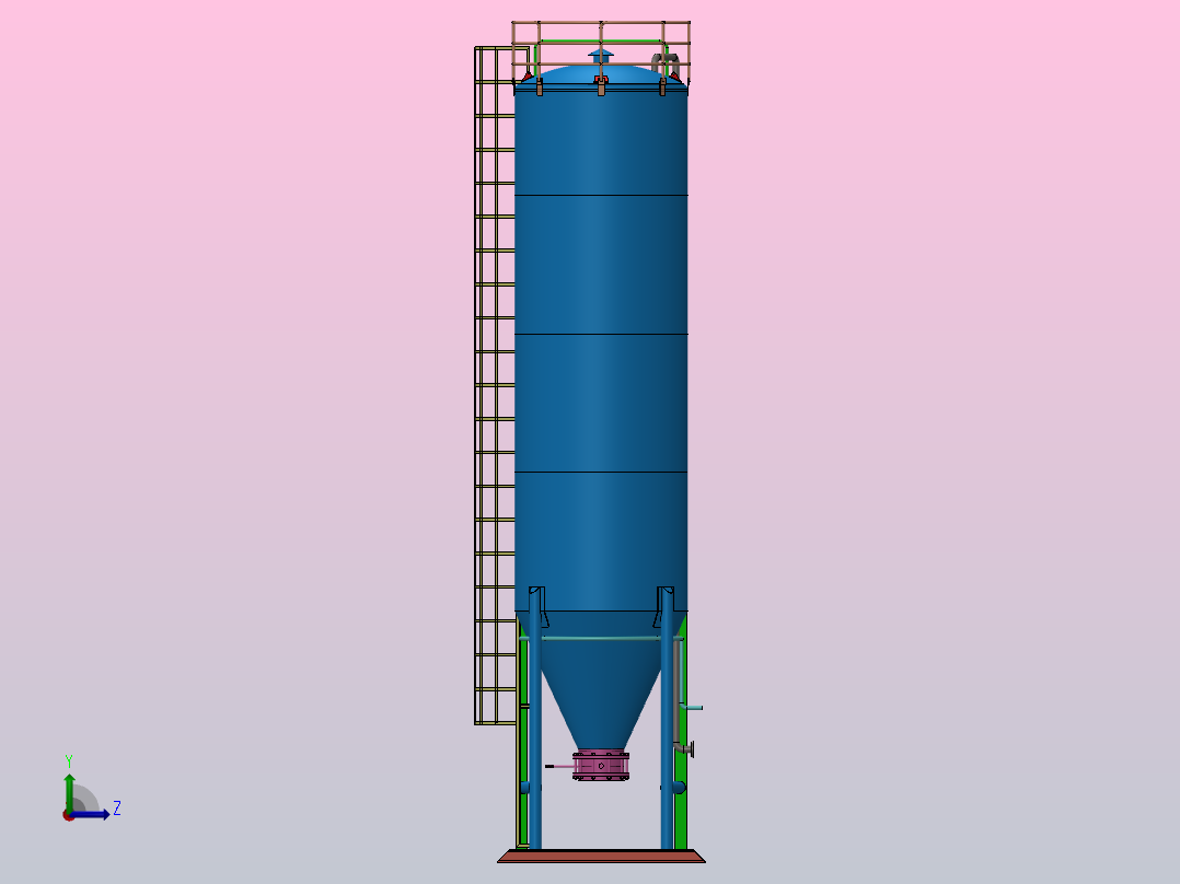 40立方米水泥仓左视图