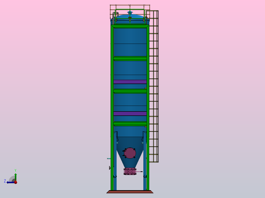 40立方米水泥仓右视图