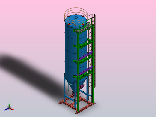 40立方米水泥仓正等轴测缩略图