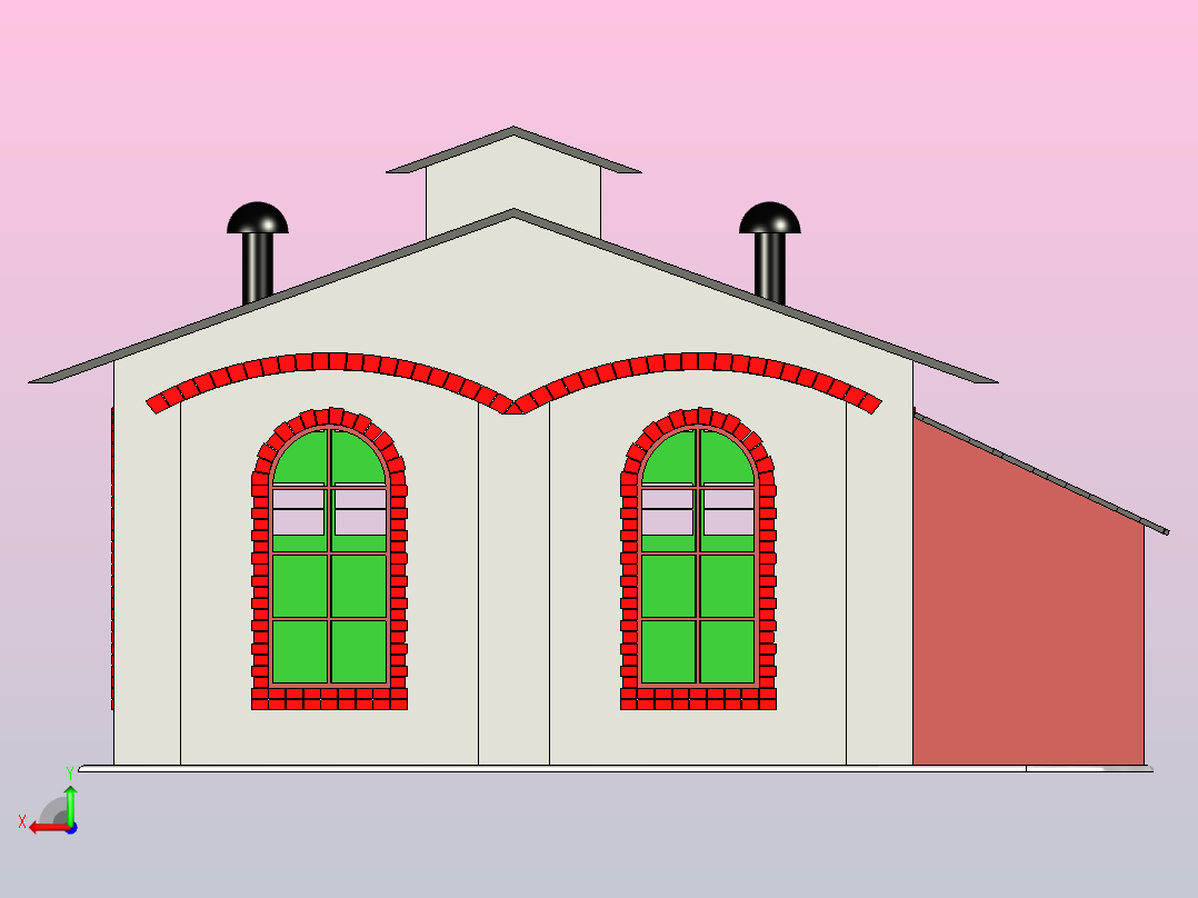 住宅模型3后视图