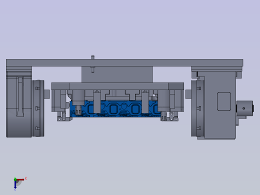 发动机气缸盖CNC加工角度孔俯视缩略图