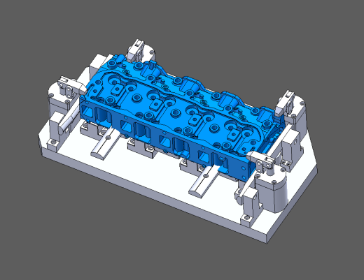 发动机气缸盖CNC加工角度孔缩略图