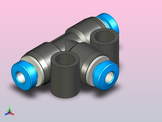 快插接头QSMT-2正等轴测缩略图