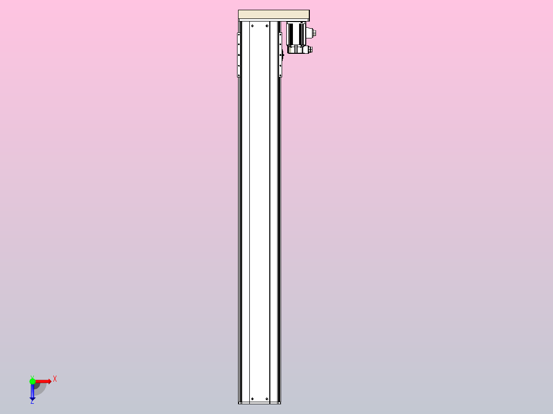 日规模组半封闭丝杆TPA-HNR-220D-3210C-L1600-ML-Y-P1K-N3俯视图
