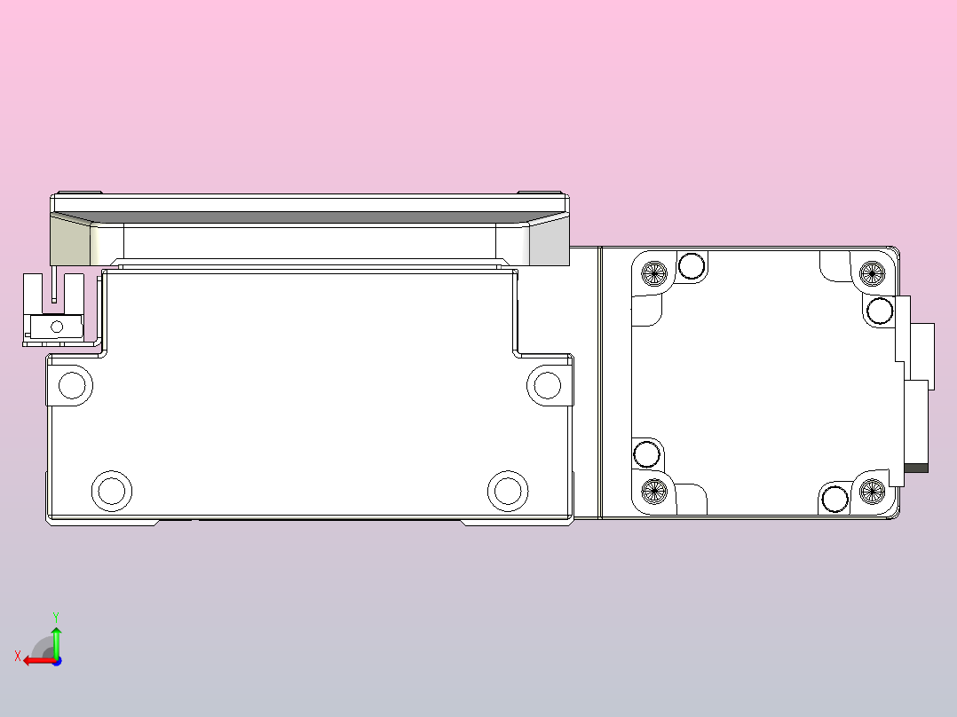 滚珠丝杠直线轴内置导轨TPA-GCR-120-1610C-L450-MR-M40-N3后视图