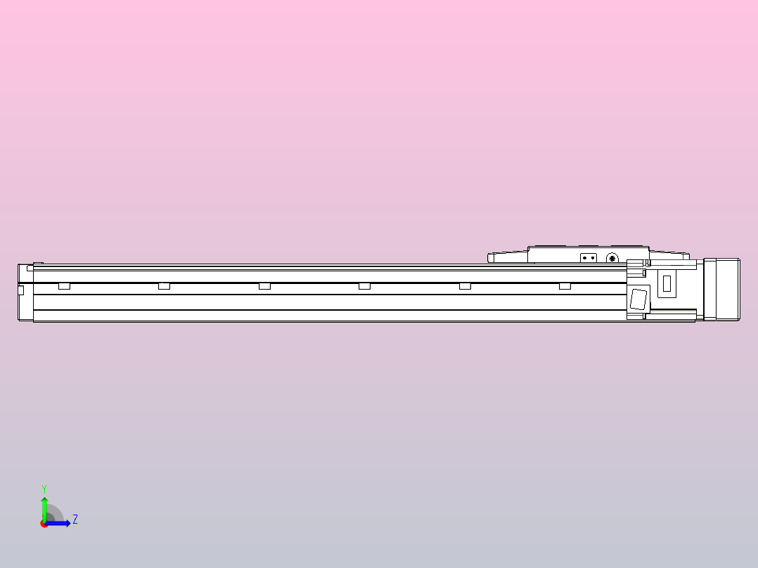 滚珠丝杠直线轴内置导轨TPA-GCR-120-1610C-L450-MR-M40-N3左视图