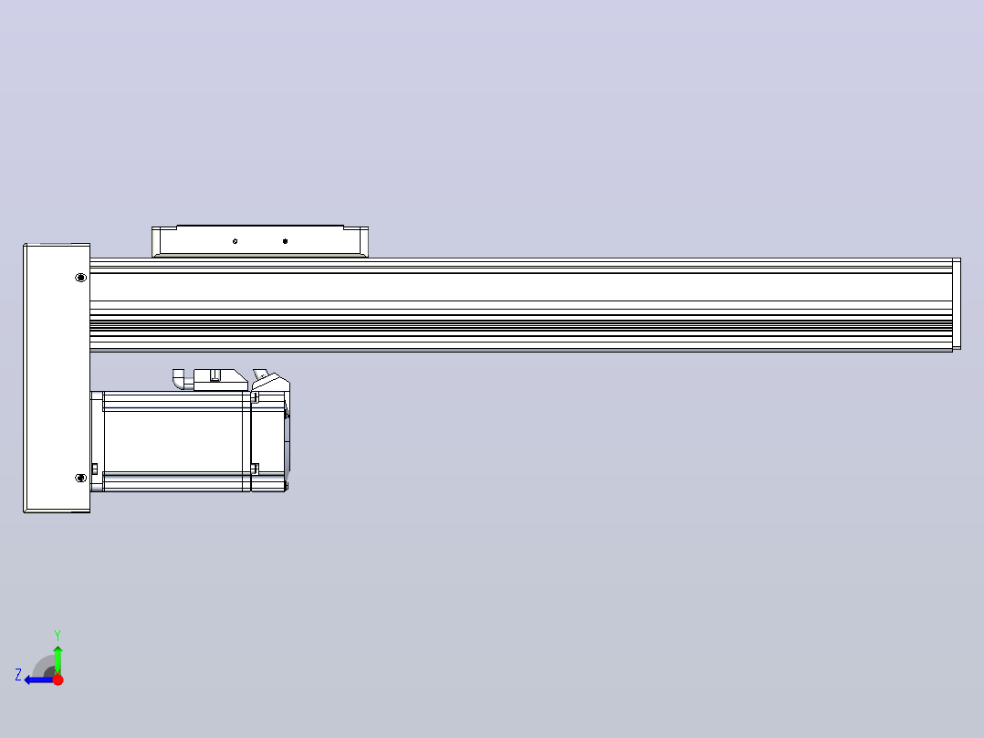 滚珠丝杠直线轴带导轨全封闭TPA-HCR-105D-1610C-L300-MP-Y-P40-N3右视图