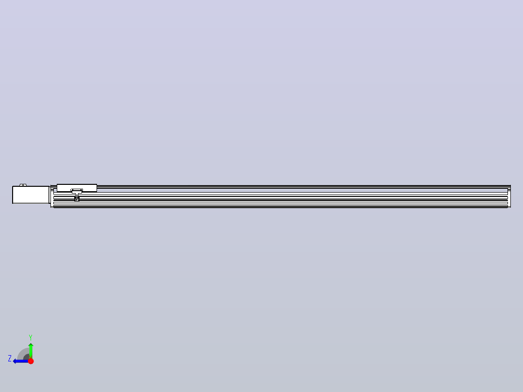 皮带直线轴半封闭可选导轨TPA-HNB-202D-140-L1950-MR-Y-P75-N3右视图