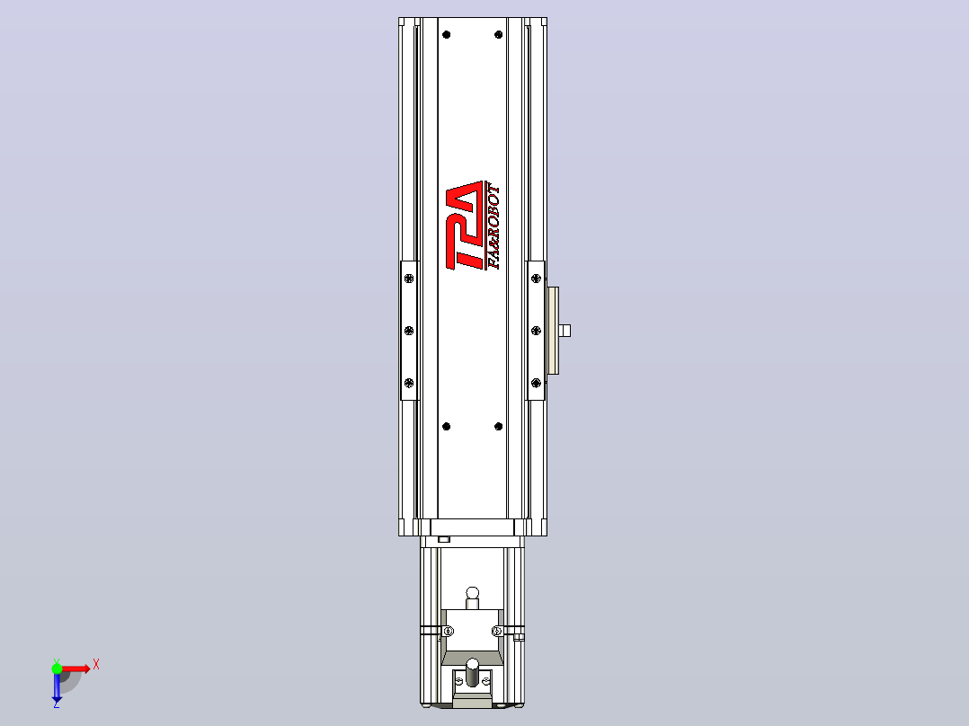 日规模组半封闭丝杆TPA-HNR-85S-1610C-L100-M-Y-P20-N3俯视图