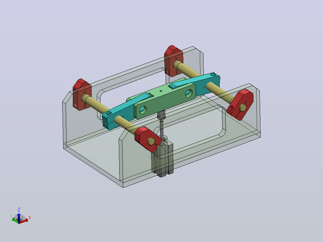 阻挡结构3D数模图纸 Solidworks设计主视图