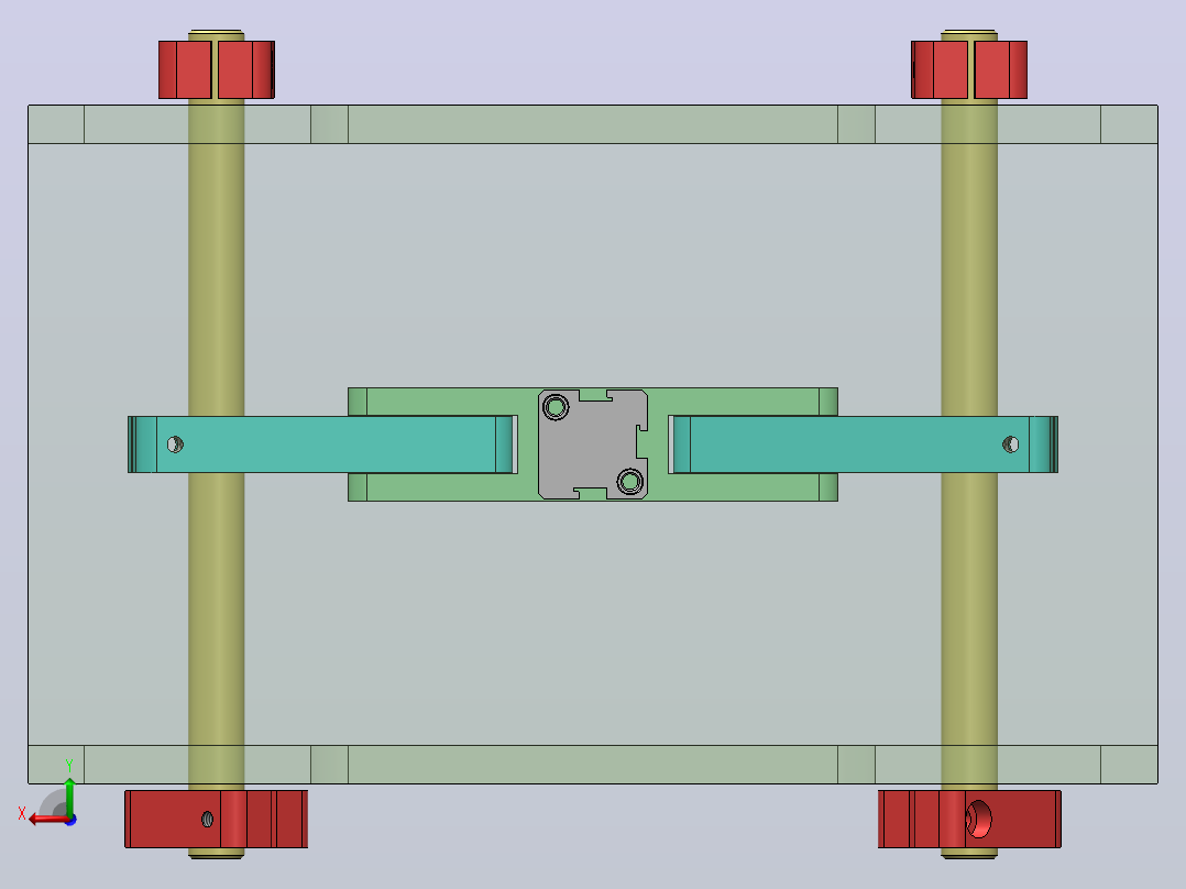 阻挡结构3D数模图纸 Solidworks设计后视图