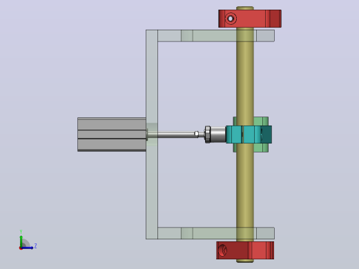 阻挡结构3D数模图纸 Solidworks设计左视缩略图