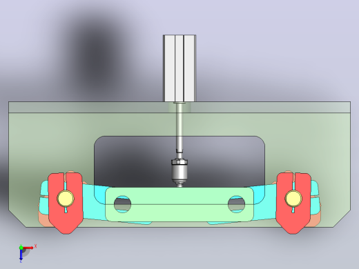 阻挡结构3D数模图纸 Solidworks设计俯视缩略图