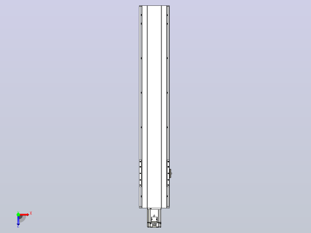 日规模组半封闭丝杆TPA-HNR-175D-2510C-L850-M-C-P75-N3俯视图