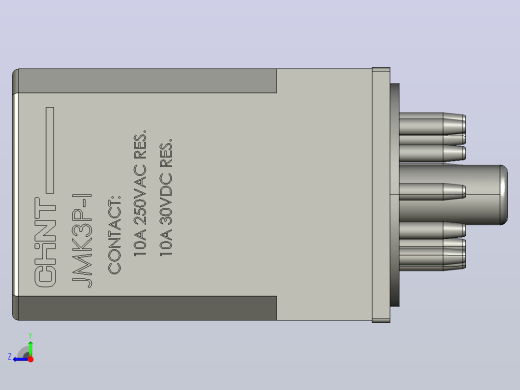 JMK3P-I电磁继电器三维模型202203右视缩略图