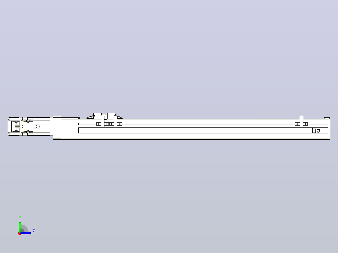 无尘螺杆滑台KCH5M-400-BC-100W-C4左视图
