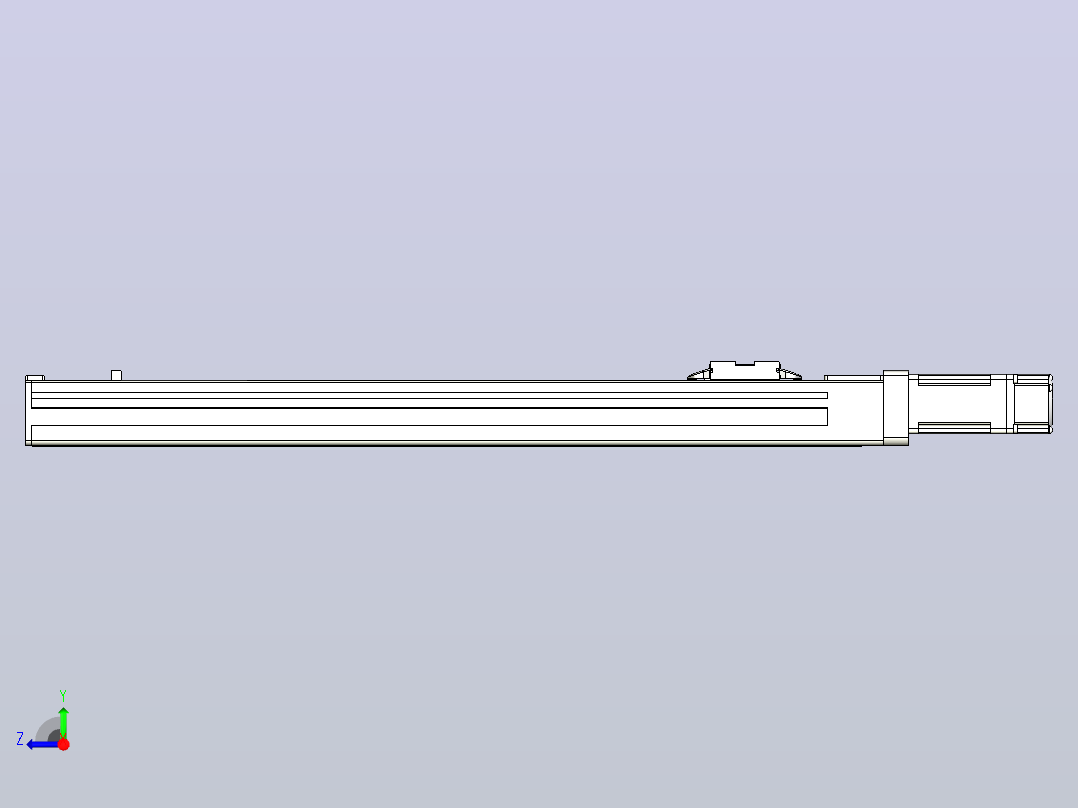 无尘螺杆滑台KCH5M-400-BC-100W-C4右视图