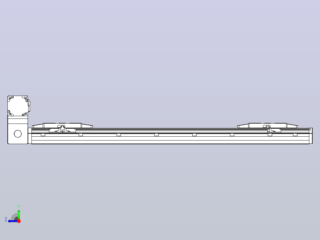 皮带直线轴双滑块型TPA-GCBS-150-P80-L275-LU-M75-N3右视图