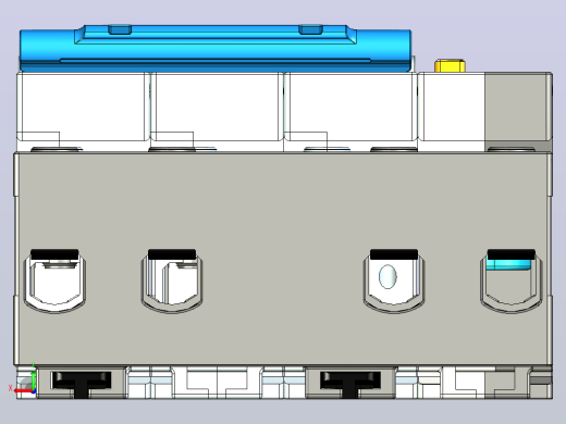 NXBLE-125G 3P&amp;N剩余电流动作断路器三维模型202306后视缩略图