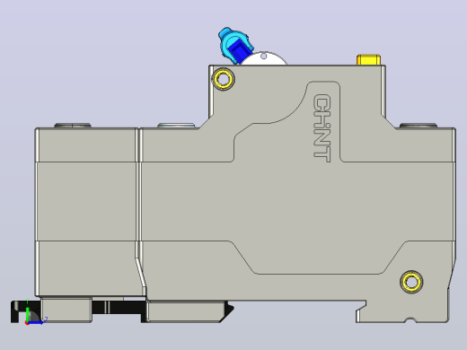 NXBLE-125G 3P&amp;N剩余电流动作断路器三维模型202306左视缩略图