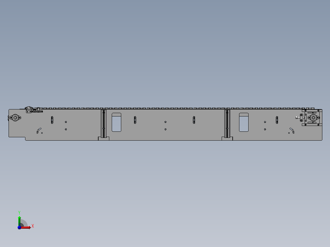 链条治具输送机前视图