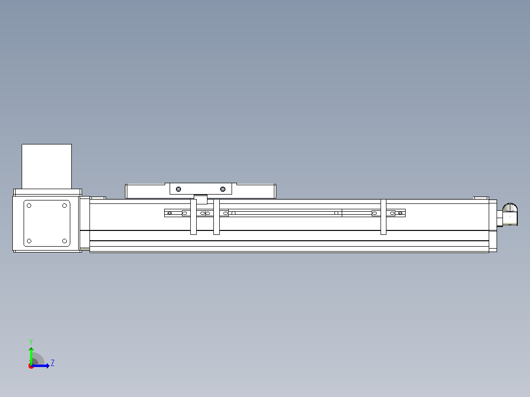 MCB10无尘皮带滑台[MCB10-L32-200-RU-100W-C3]左视图