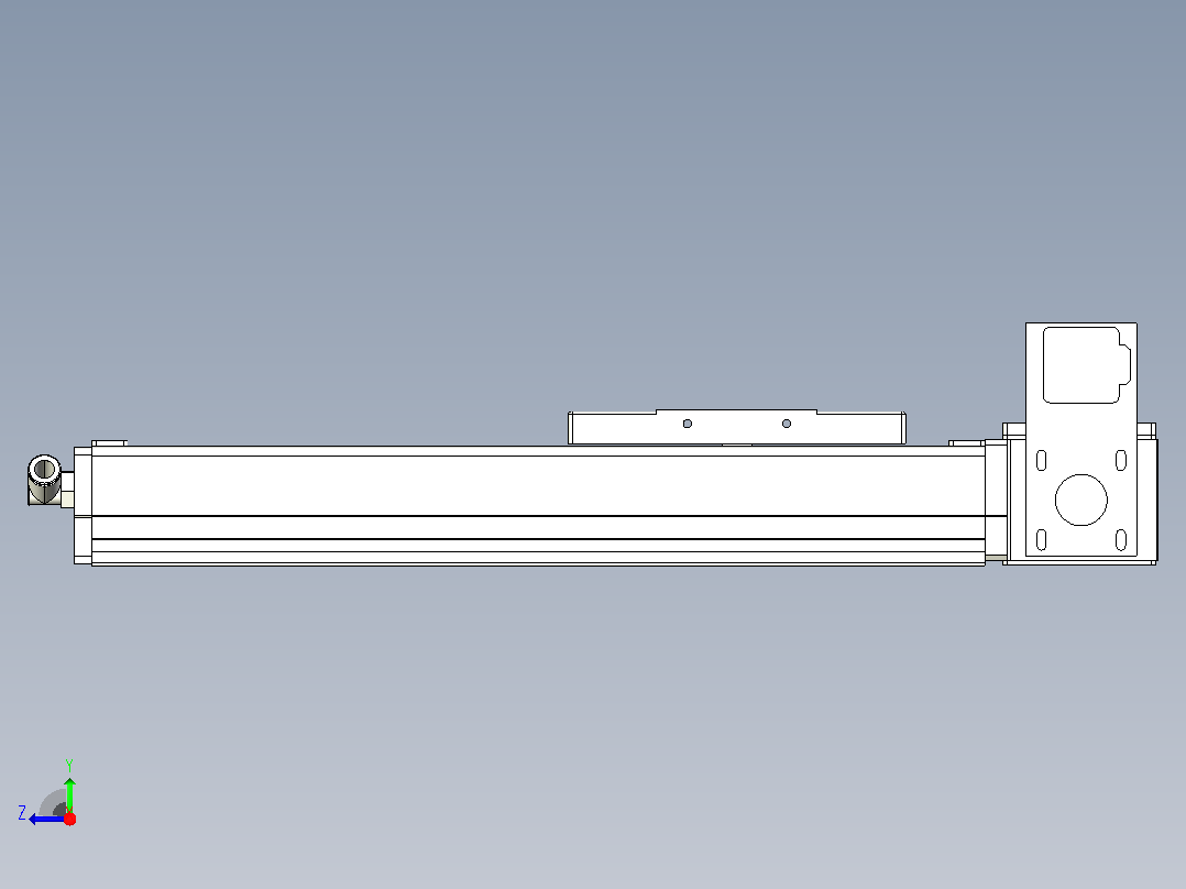 MCB10无尘皮带滑台[MCB10-L32-200-RU-100W-C3]右视图